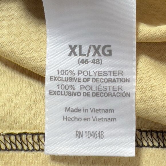 Vanderbilt Commodors Performance Polo Shirt Mens Sz XL Black Mustard - Picture 6 of 9